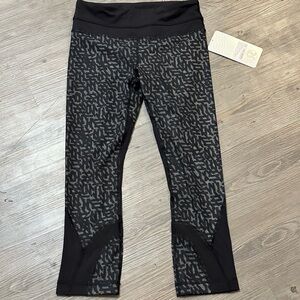 Lululemon Run Inspire Crop II Full-on Luxtreme leggings Heather Net Pop Black"